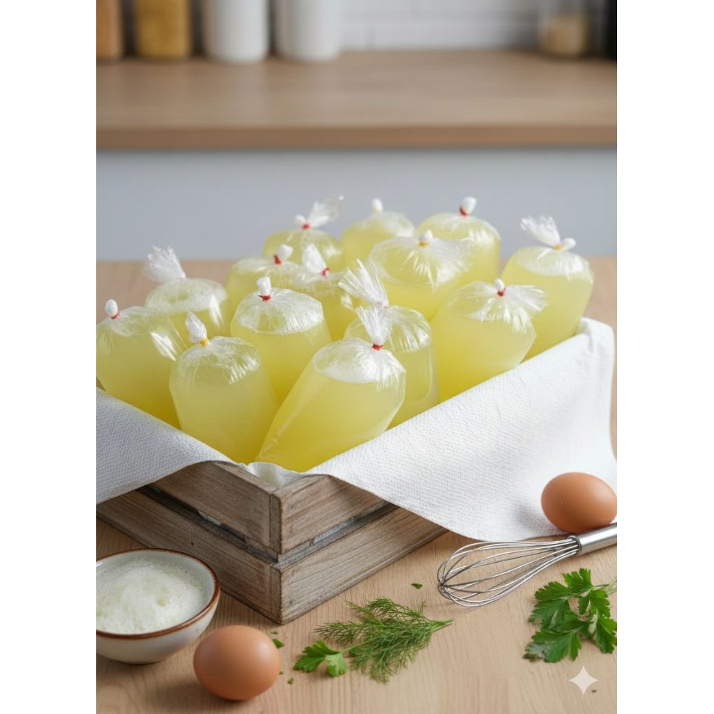 RESTOCK Putihan telor omega ±1,2 kg kental ,mentah