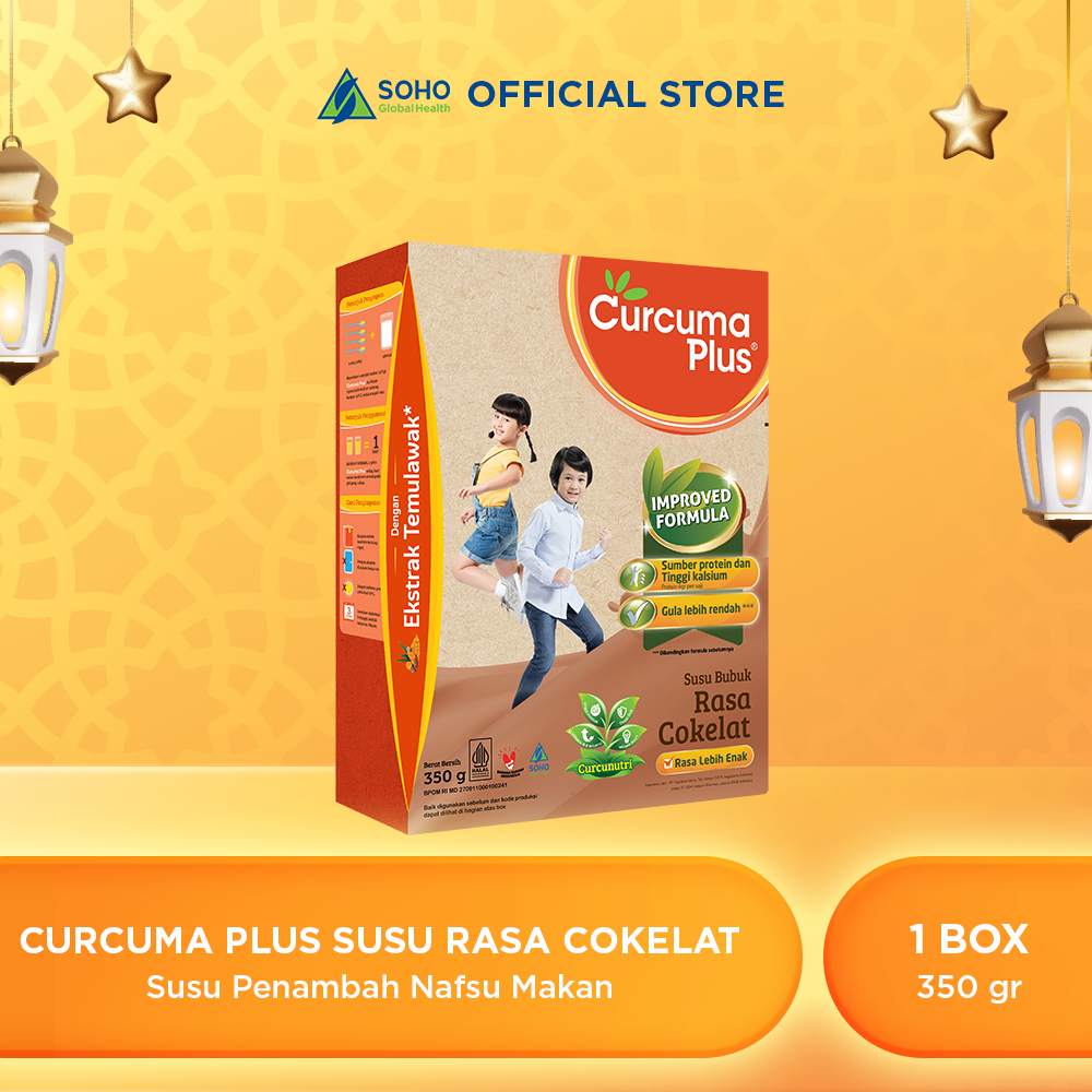 Curcuma Plus Susu Bubuk Ekstrak Temulawak Coklat 350gr