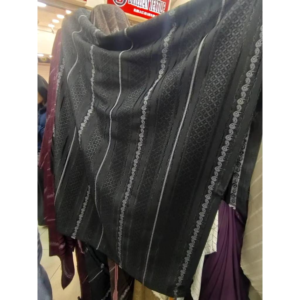 kain bahan hikmat premium mewah/kain abaya, gamis, koko, /kain tebel dan adem ( harga per setengah m