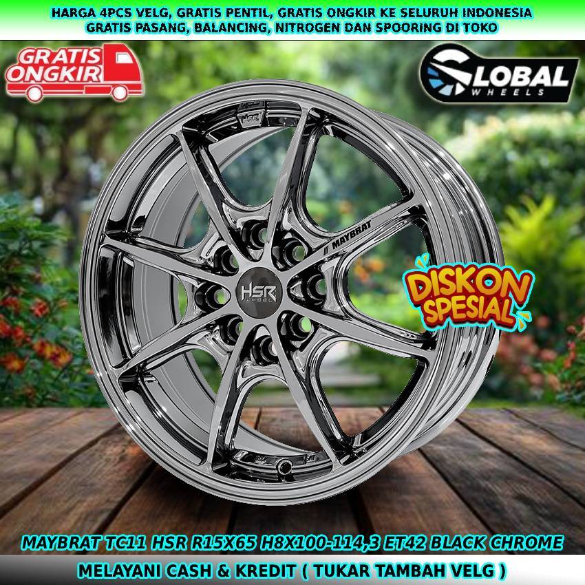 Velg racing ring15 untuk mobil Confero| Alvez| BinguoEV| Veloz| Avanza| dll velg hsr maybrat R15