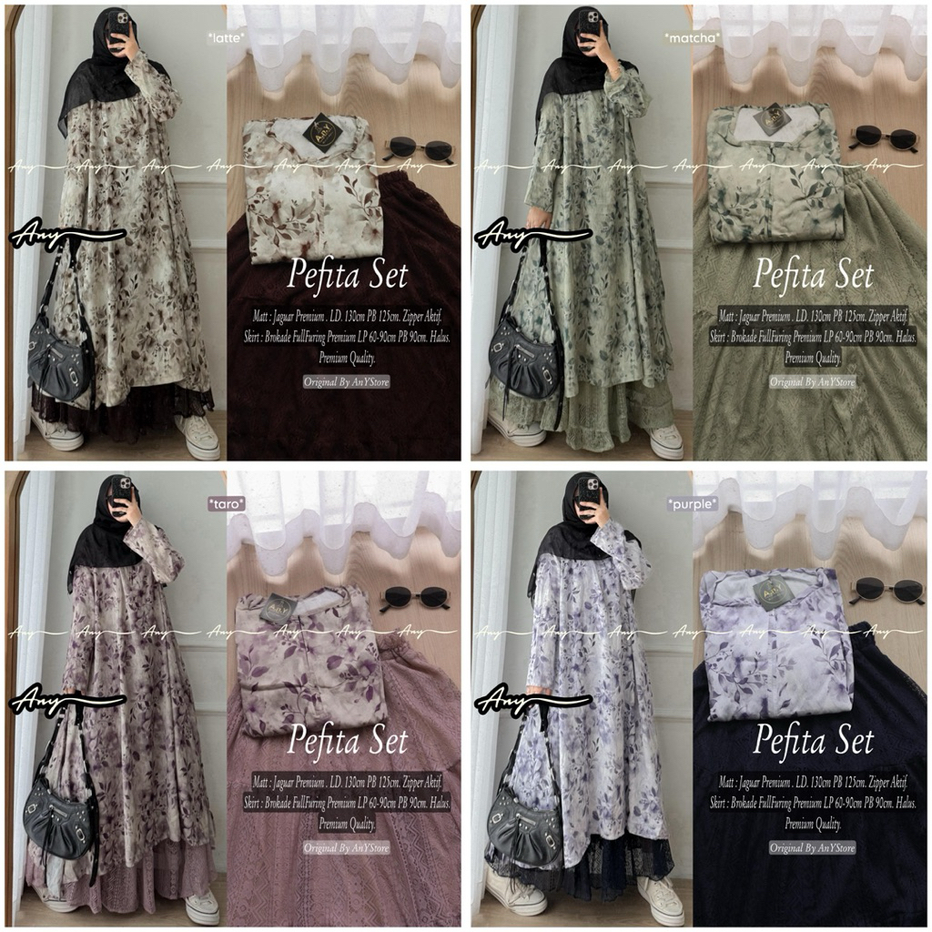 Gamis Lebaran 2026 Wanita Premium Set Brokat Full Furing Baju Muslim Terbaru Elegan Set Gamis Brokat