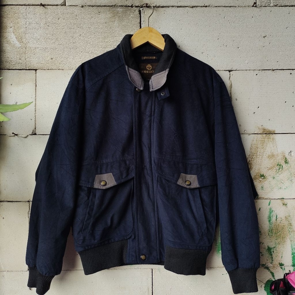 Vintaige Club Suede Harrington Flight Jacket Vintage Casual