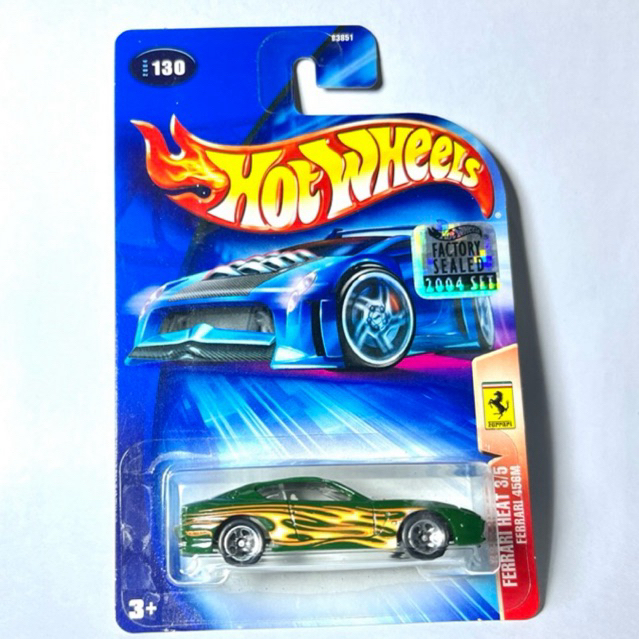 Hot Wheels Ferrari 456M Heat 3/5 Hijau Factory Sealed 2004 Blister