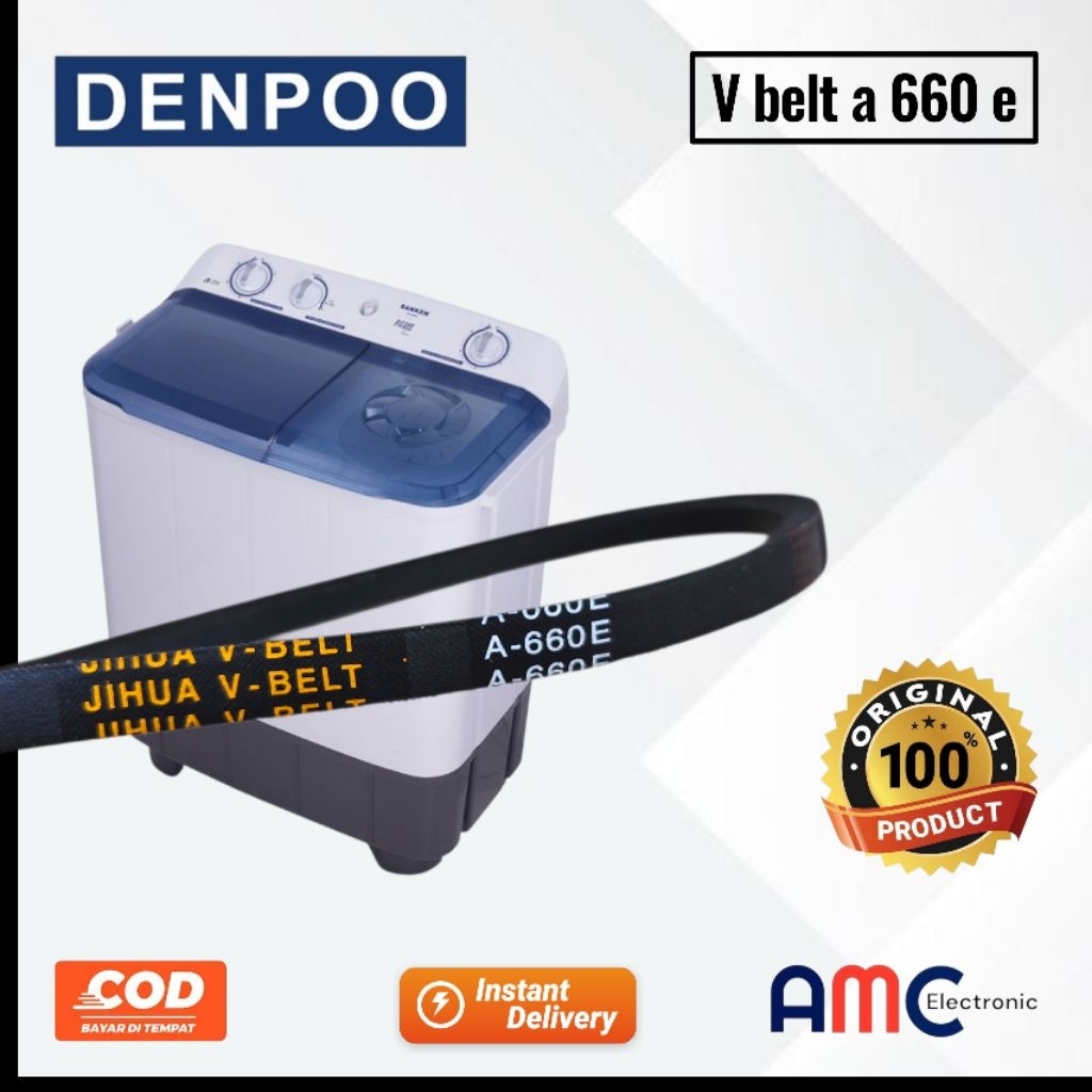 V-Belt vabelt fanbel mesin cuci A660E A-660E v belt mesin cuci panbel Polytron PWM - 8501 Denpo Denp