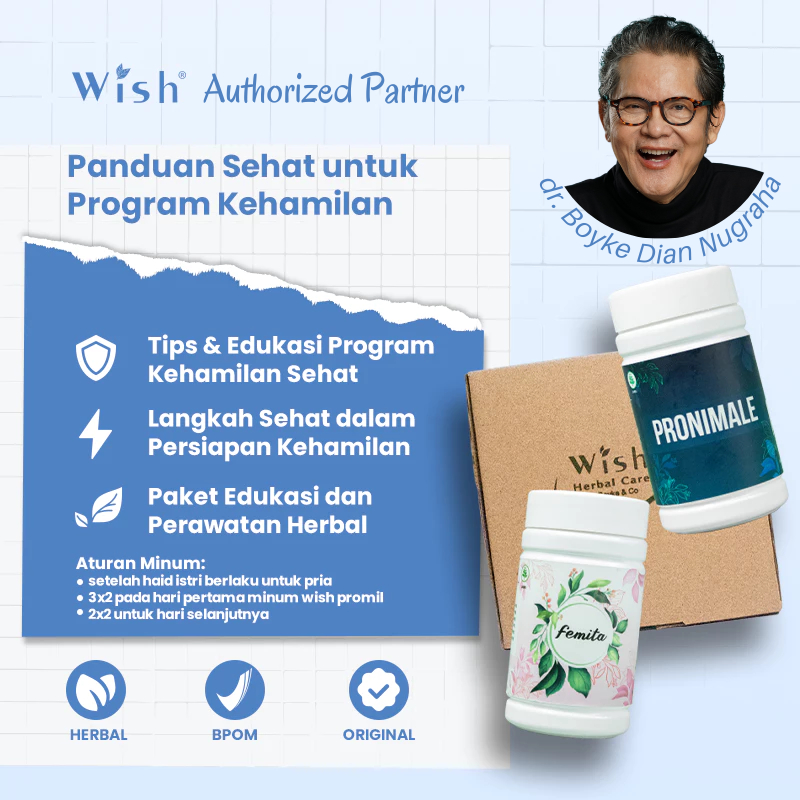 Wish Paket Promil Dr Boyke - Pronimale & Femita Penyubur Kandungan Suami Istri BPOM