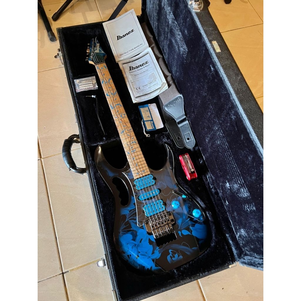 IBANEZ JEM77P Blue Floral Pattern