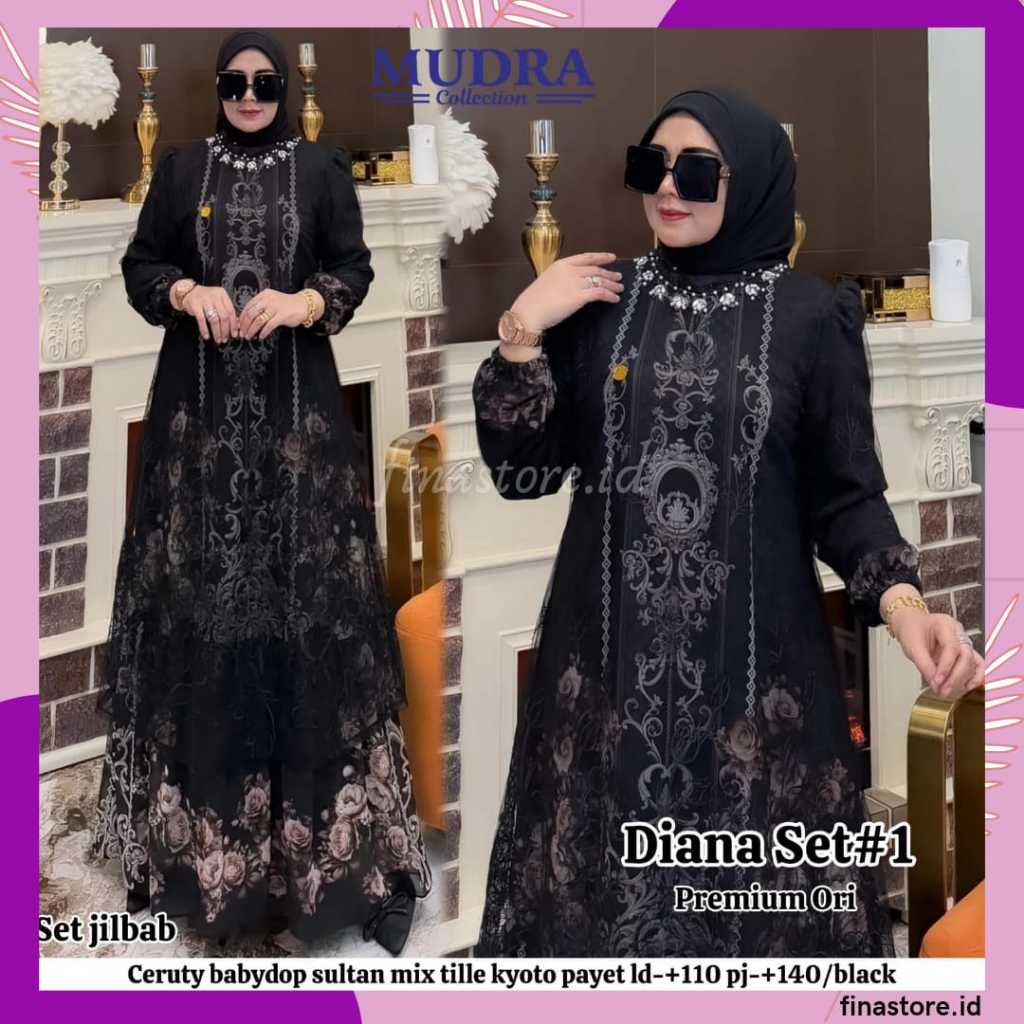 Gamis Mudra Collection / Gamis Terbaru / Gamis Wanita / Gamis Premium / Gamis Pesta / One Set / Sete