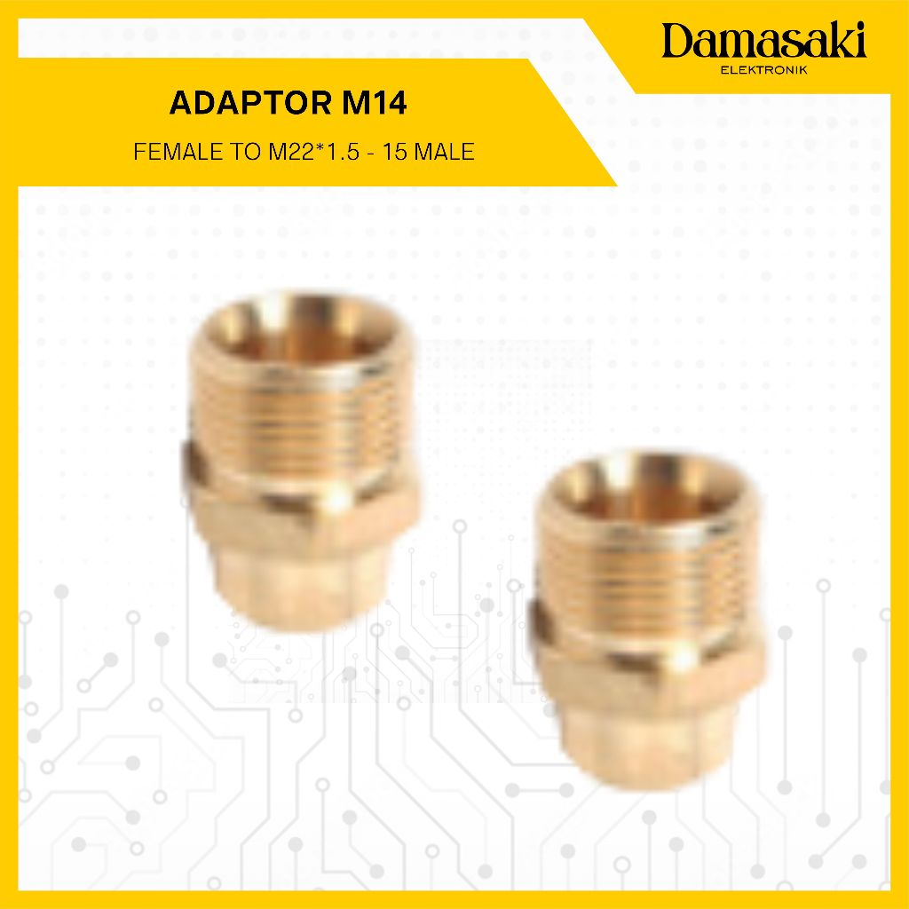 HL Connector Adaptor Nepple M14 Female To M22 Male Female
