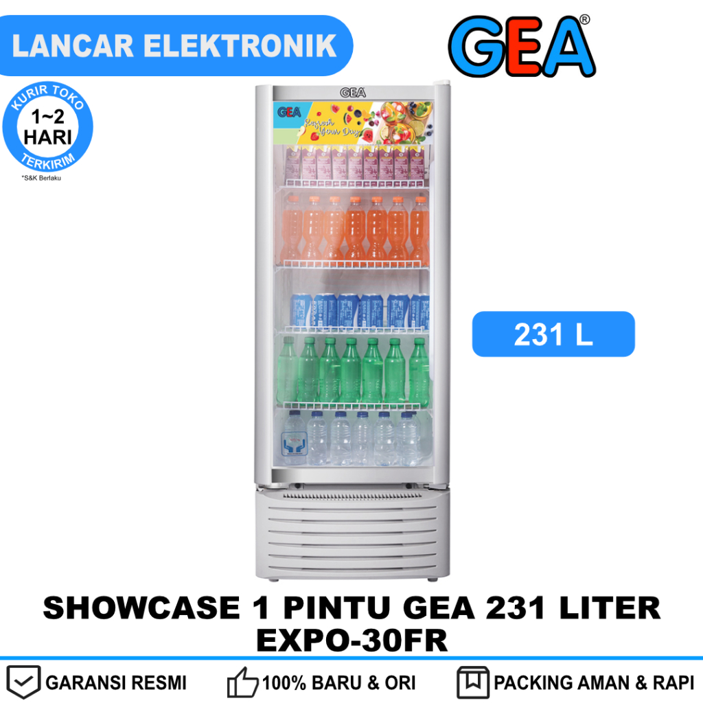 Showcase GEA 1 Pintu 231 Liter EXPO-30FR - Display Cooler
