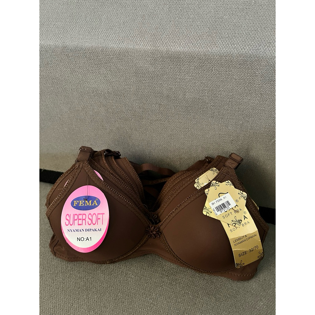 BH FEMA A1 Super Soft - Bra Tanpa Kawat Lembut & Nyaman Seharian