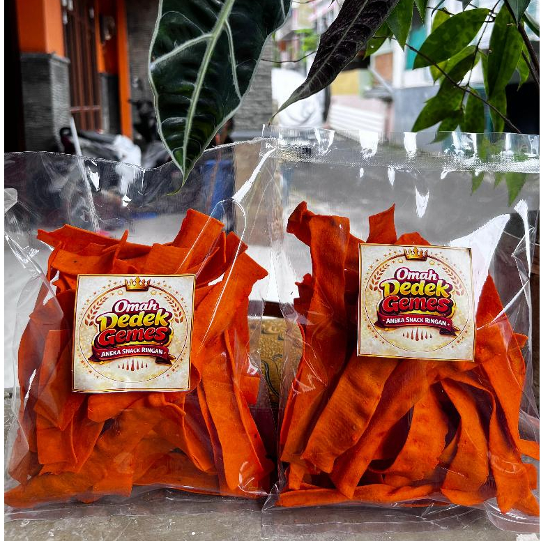 KERUPUK SLONDOK MENTAH PEDAS MANIS 250GR SLONDOK MERAH MENTAH