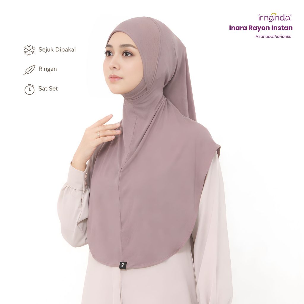 Irnanda Hijab - Inara Bergo Instan Rayon Premium Manutup Dagu Anti tembem