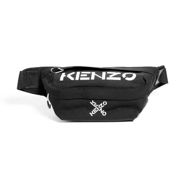 Kenzo Cross Logo Black Waistbag / Tas Branded Original
