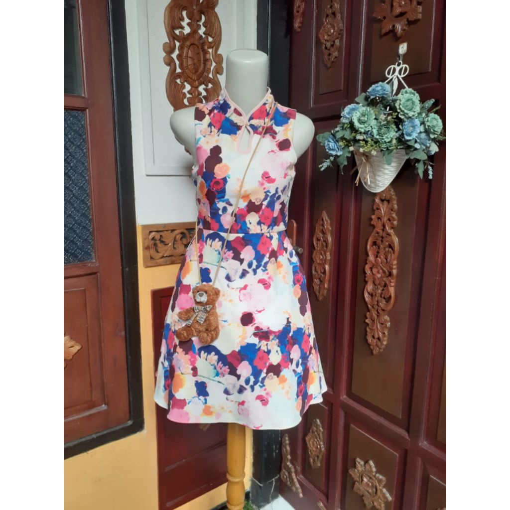 dress cheongsam mini modern