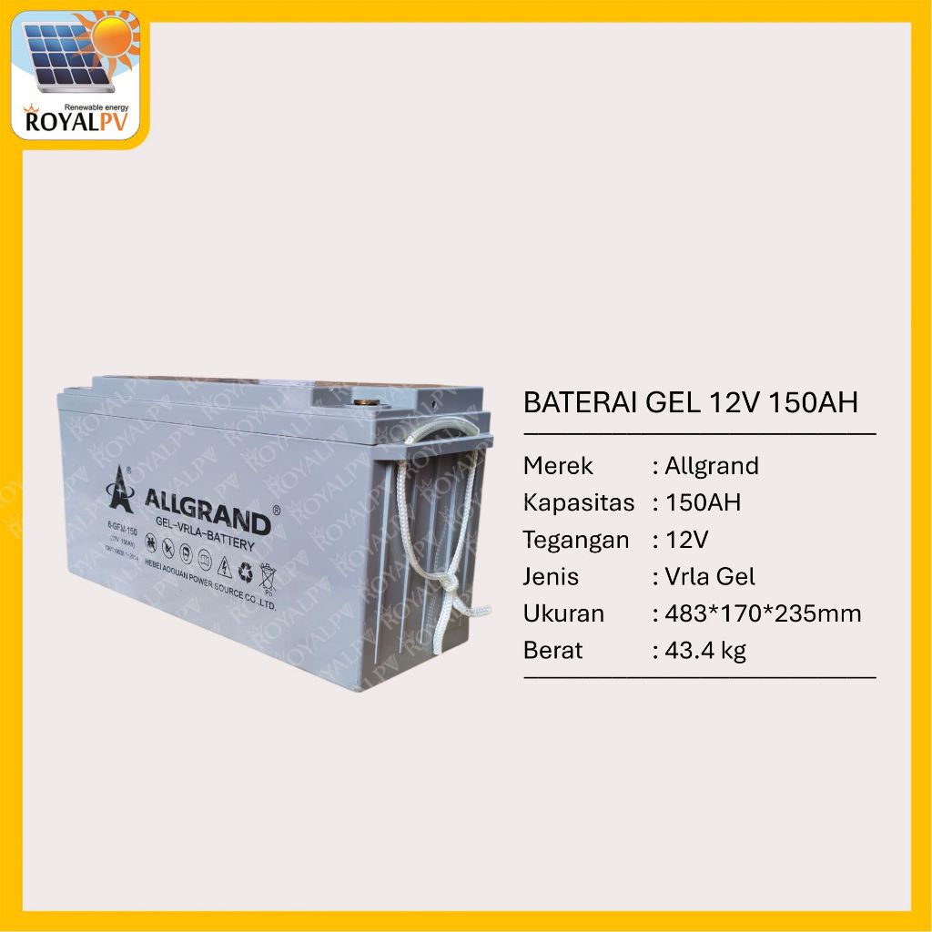 Baterai ups vrla 12v 150ah, battery aki panel surya 12v 150ah