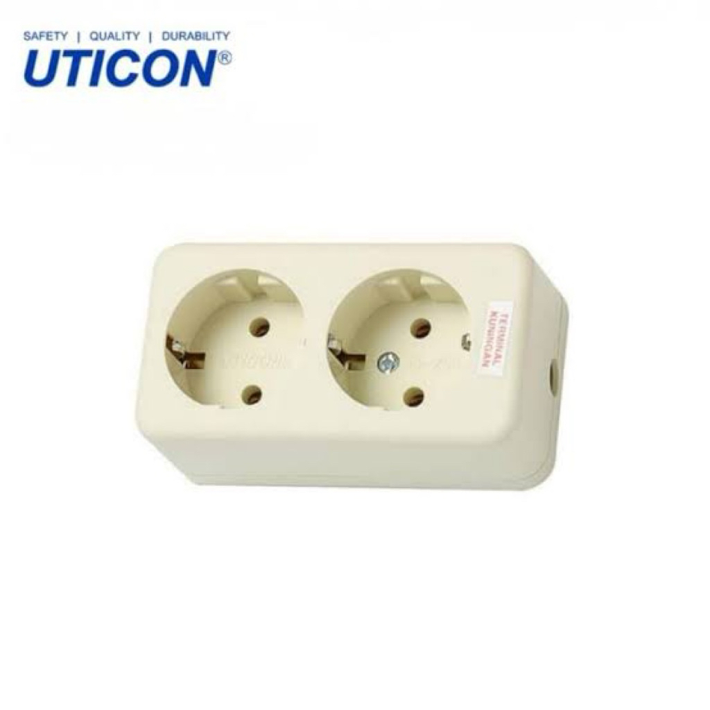 stop kontak 2lubang uticon