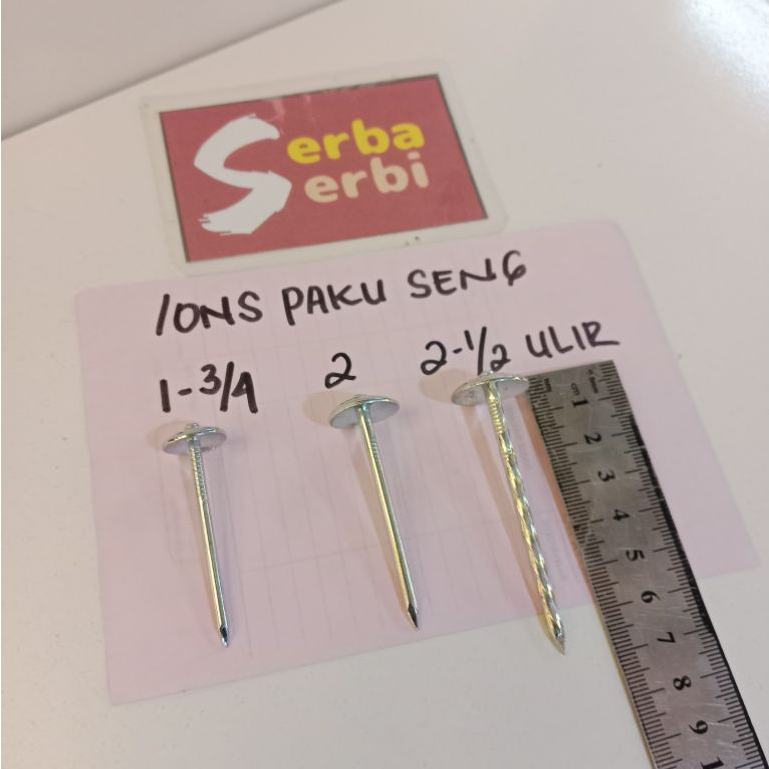 (/ONS PAKU SENG) Paku tancap seng atap plat payung
