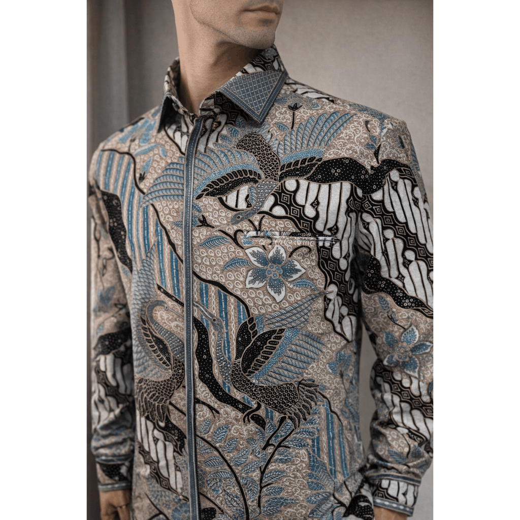 Batik Nusarupa - JAGAT | Kemeja Batik Pria Premium Lengan Panjang Motif Nusantara | Semi Jas