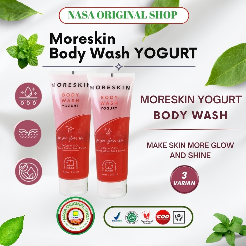 Moreskin Body Wash Yogurt 250ml Sabun Cair Badan Cerahkan Kulit Wangi Tahan Lama