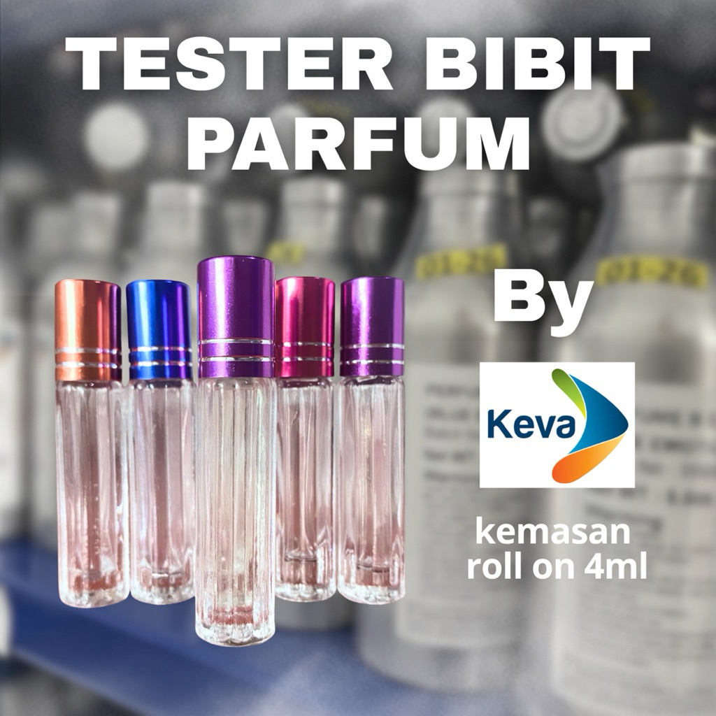 [ KEVA ] Tester Roll on 4ML Bibit Parfum Murni / Sample Bibit Parfum By Keva