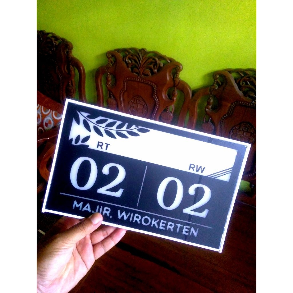 Nomor Rumah Akrilik LED