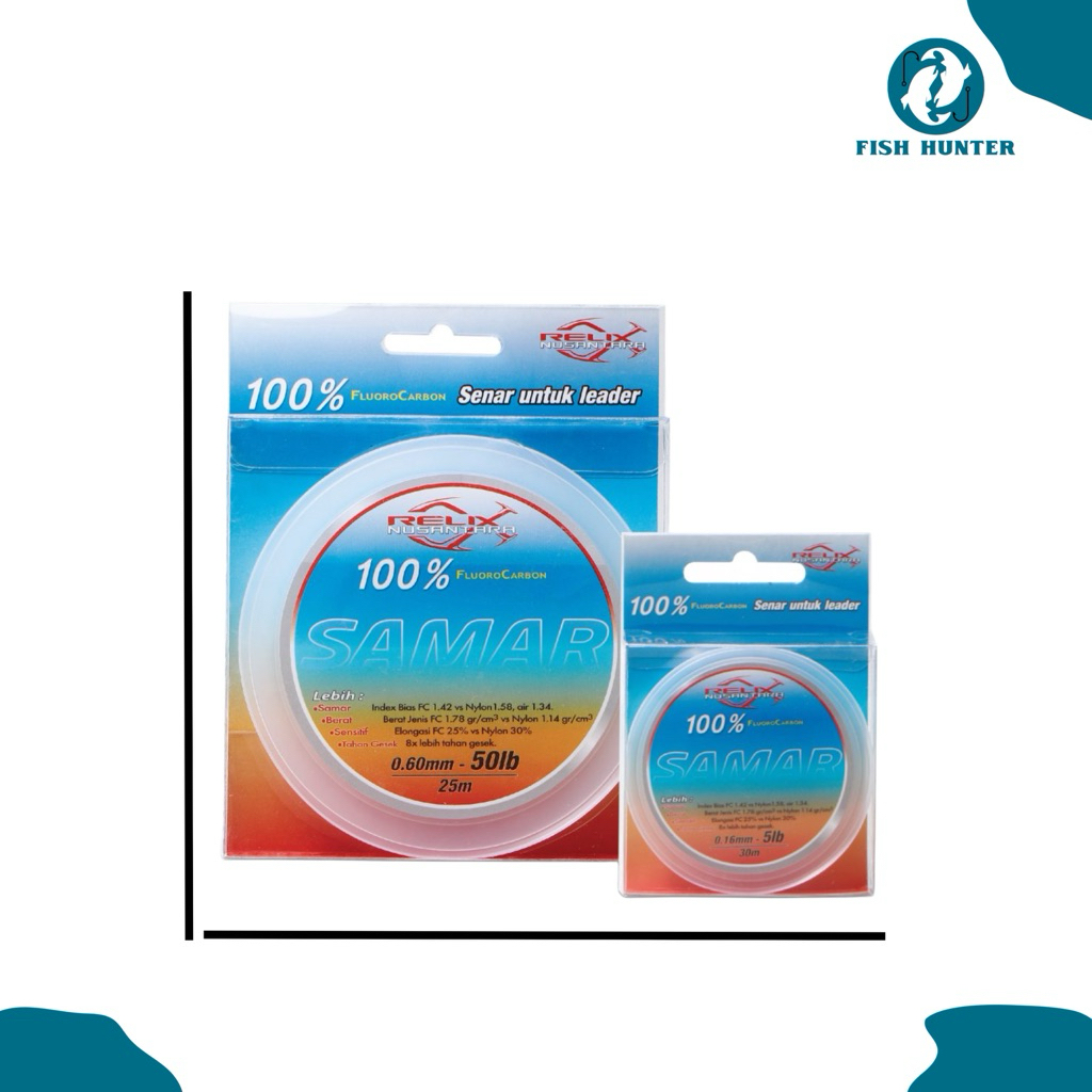 Senar Leader Pancing Relix Nusantara SAMAR 100% Fluorocarbon LEADER SAMAR
