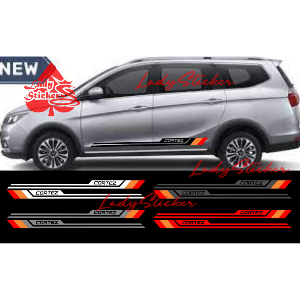 NEW Sticker cutting sticker mobil wuling cortez stiker list bawah mobil cortez