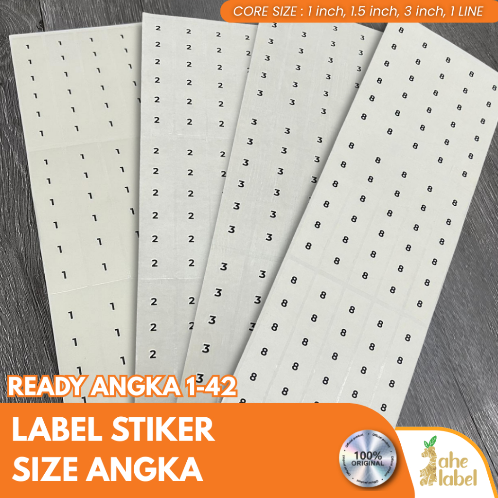 STIKER UKURAN BAJU , STIKER SIZE , STICKER SIZE ANGKA