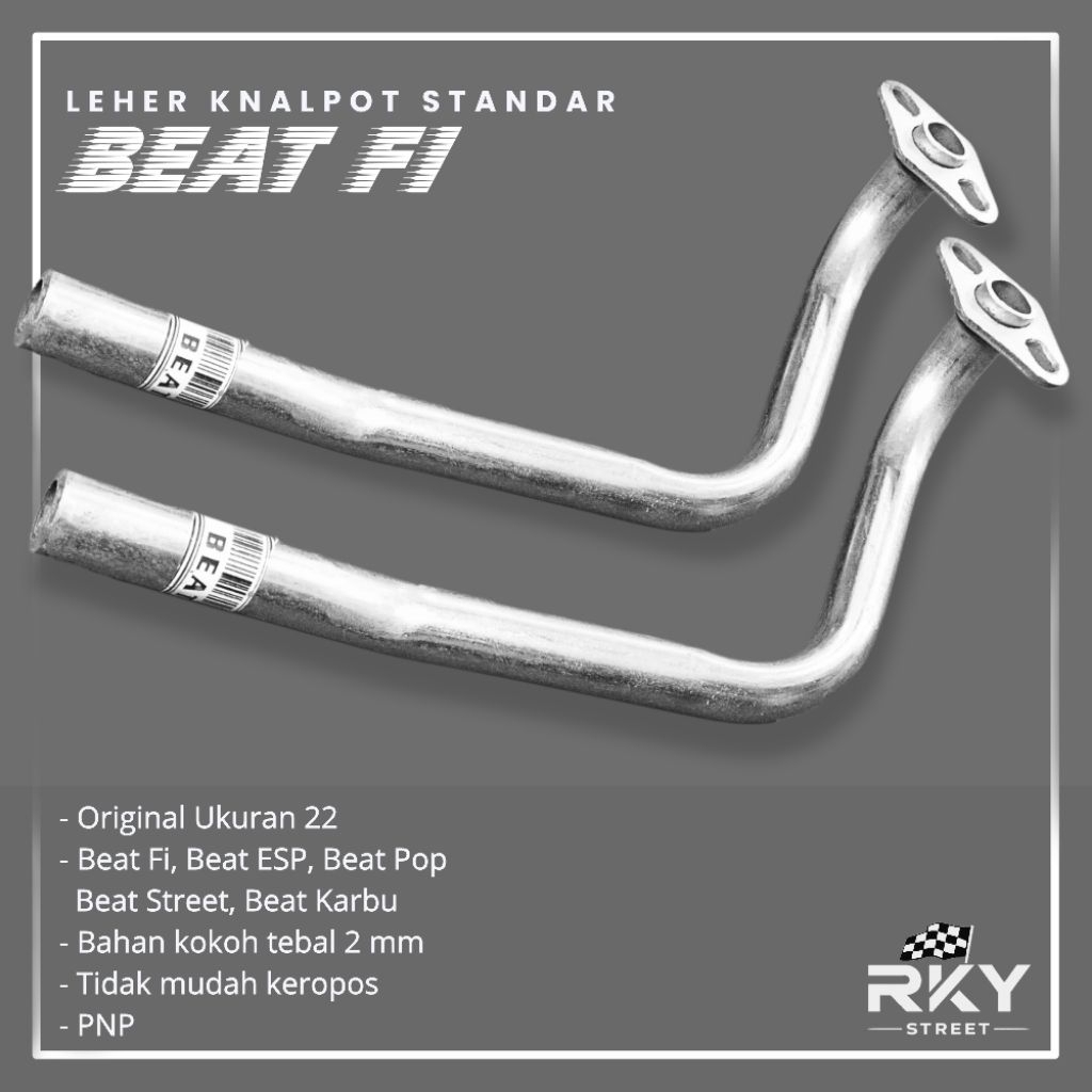 Leher Knalpot Beat Fi Ukuran 22 Standar Original PNP Beat Fi, Beat Esp, Beat Street, Beat Pop, Beat 