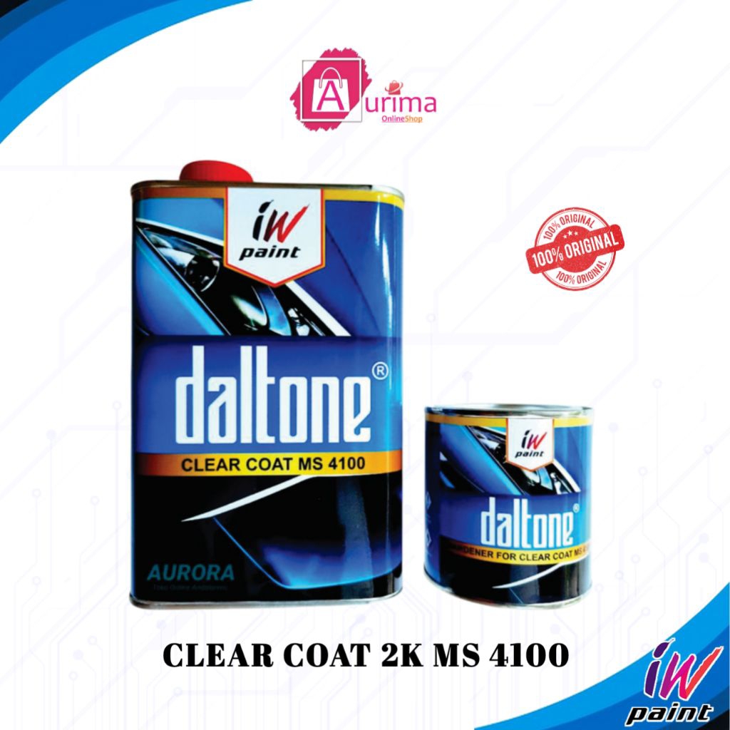 CLEAR COAT DALTONE PU 2K MS 4100 IW PAINT 1LITER SET - CAT PERNIS CAT FINISHING BERKUALITAS ORIGINAL
