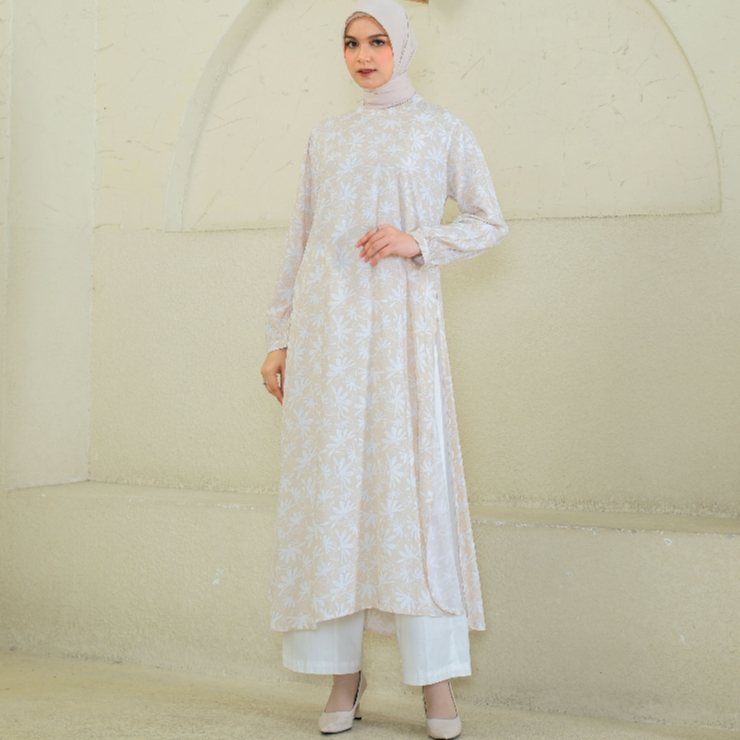 RILLEY - Tunik Midi Mikaila | Tunik Midi Wanita Bahan Adem Rayon Slup