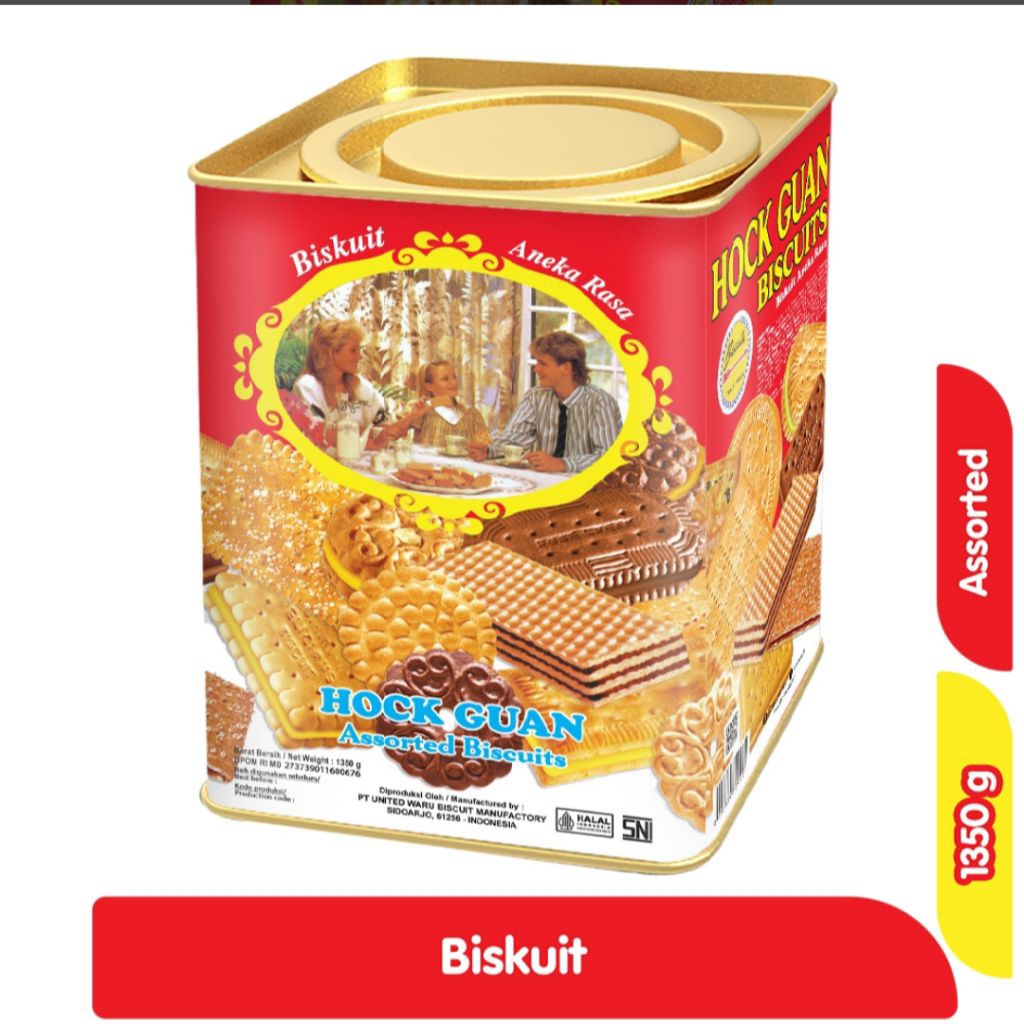 UBM Hock Guan Assorted Biskuit Kaleng Assorted 1350 g