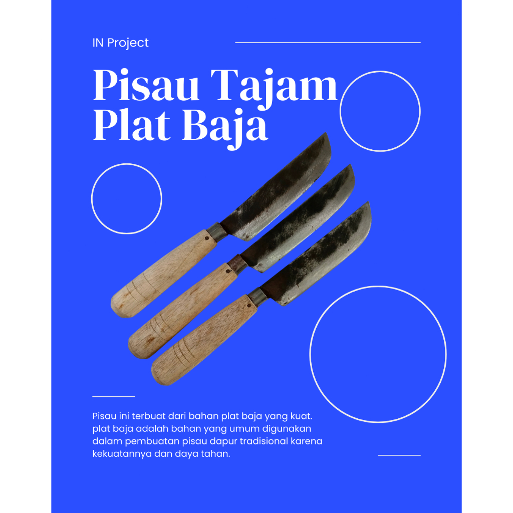 Pisau Dapur Bahan Plat Baja- Pisau Bahan Plat Baja Kuat dan Murah