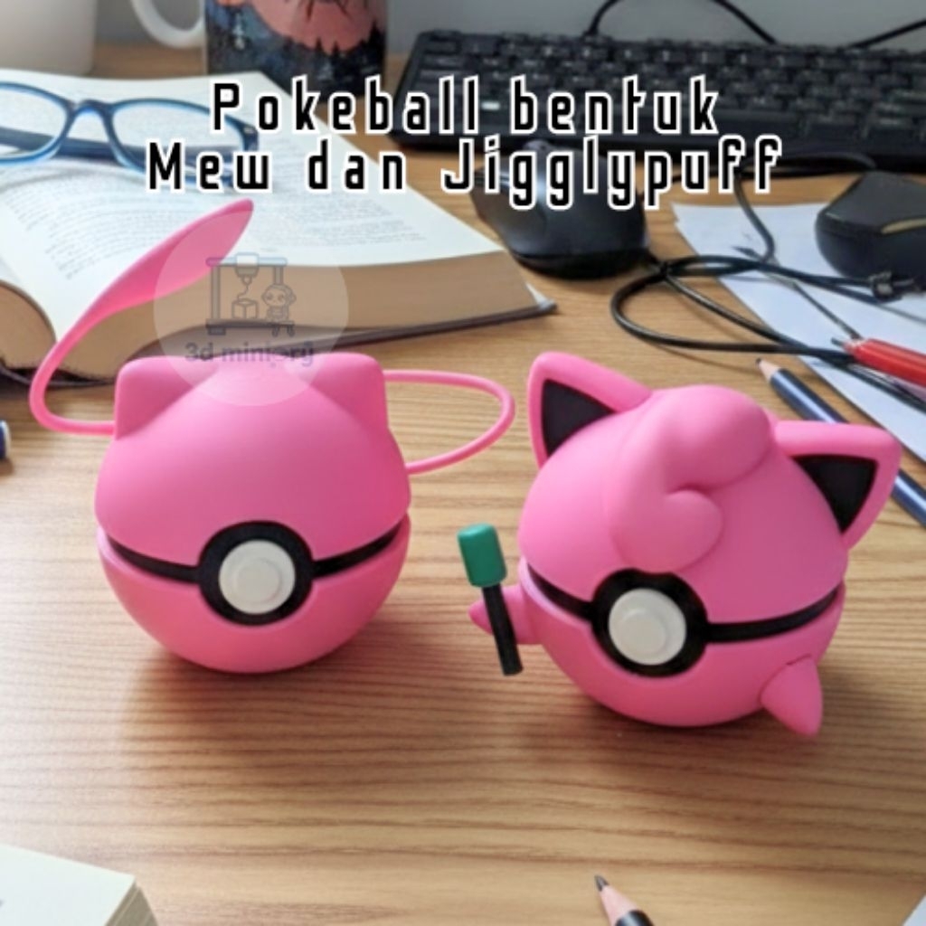 Pokeball Mew Jigglypuff Custom Figure Pokemon Pajangan Koleksi Hadiah Unik Merchandise