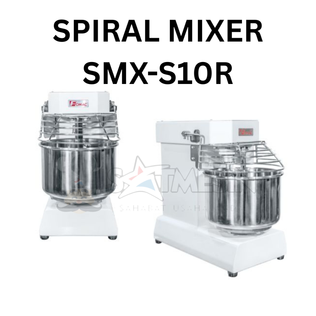 Satmesin - SMX-S10R Spiral Dough Mixer 10 Liter Fomac Mixer Adonan Calist