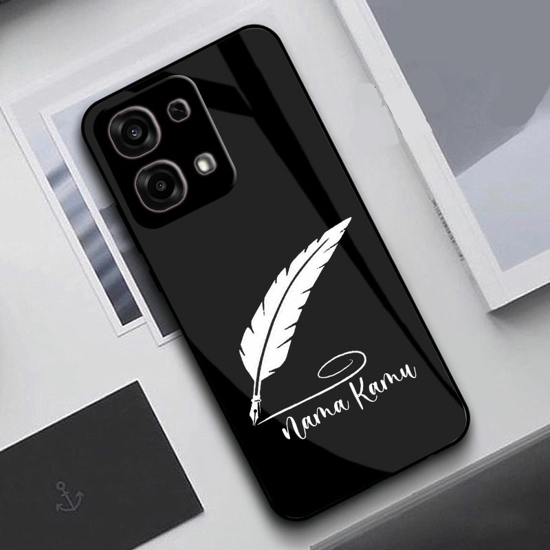 Custom Nama Softcase Glass Untuk Semua Tipe HP - Softcase Glass - Custom Case Nama - Softcase Custom