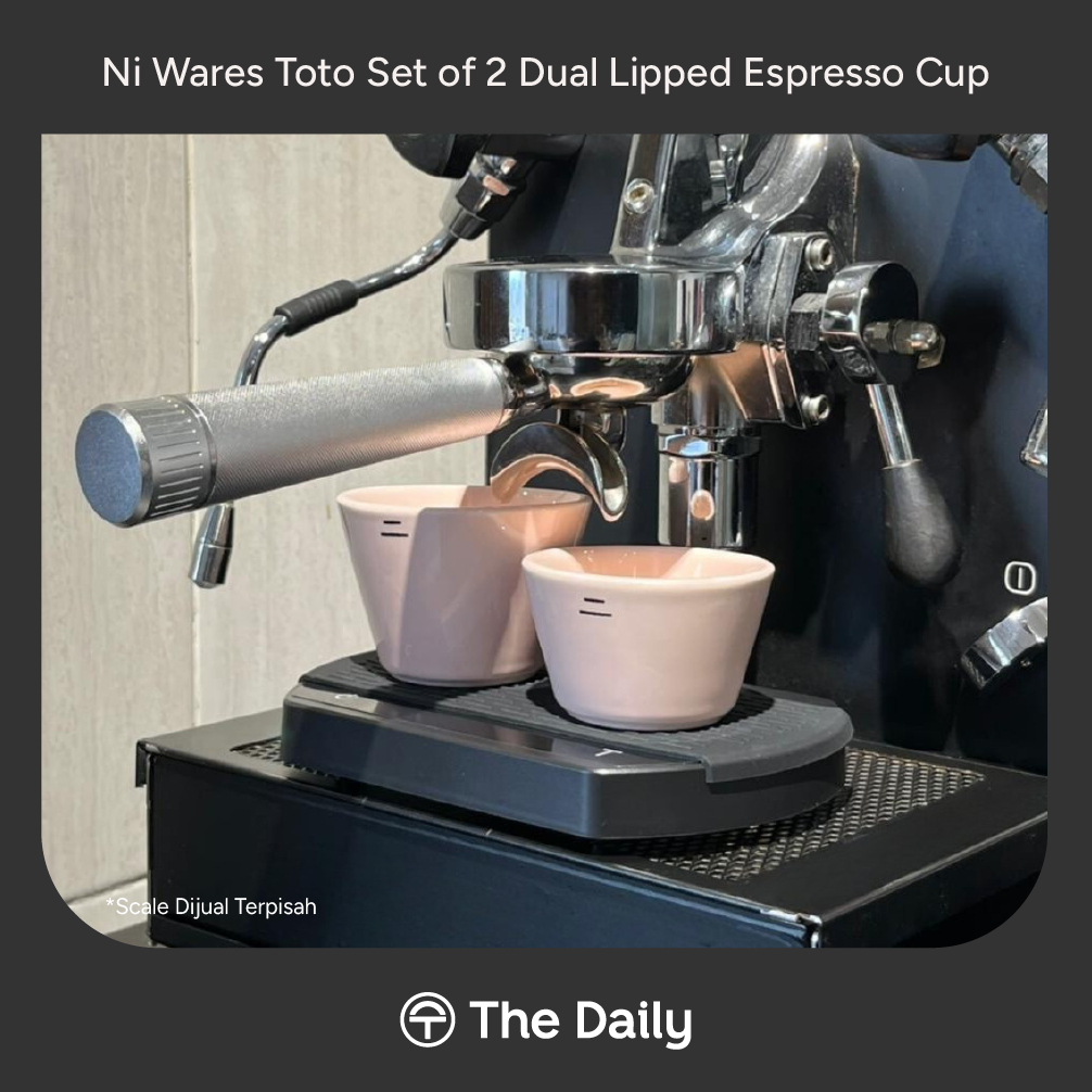 Ni Wares Toto Set of 2 Dual Lipped Espresso Cup - Cangkir Kopi Coffee Tasting World Brewers Cup
