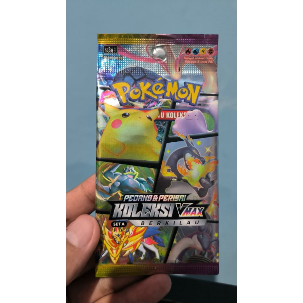 Pokemon Pedang & Perisai koleksi VMAX Set A Berkilau