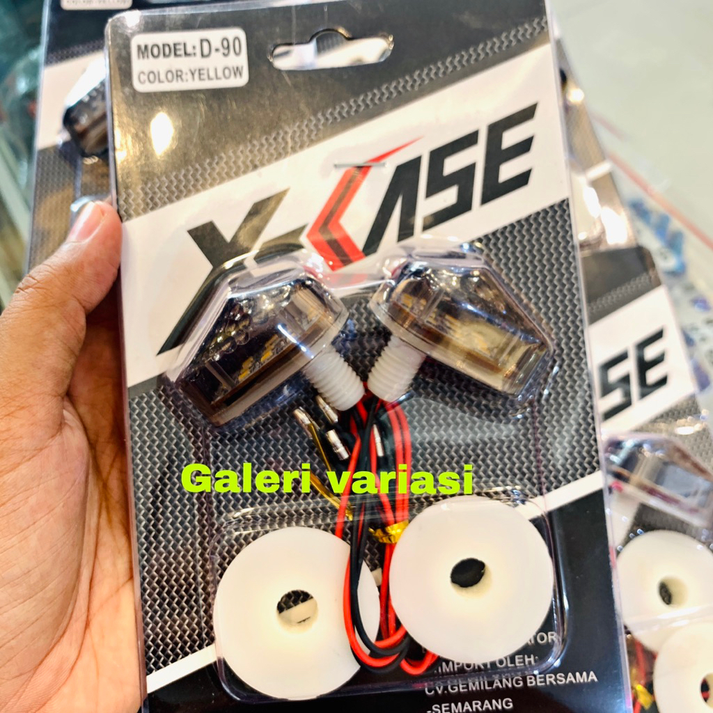 Lampu Sen Mini XCASE D90 Lampu Sen Tempel Belakang Motor Universal