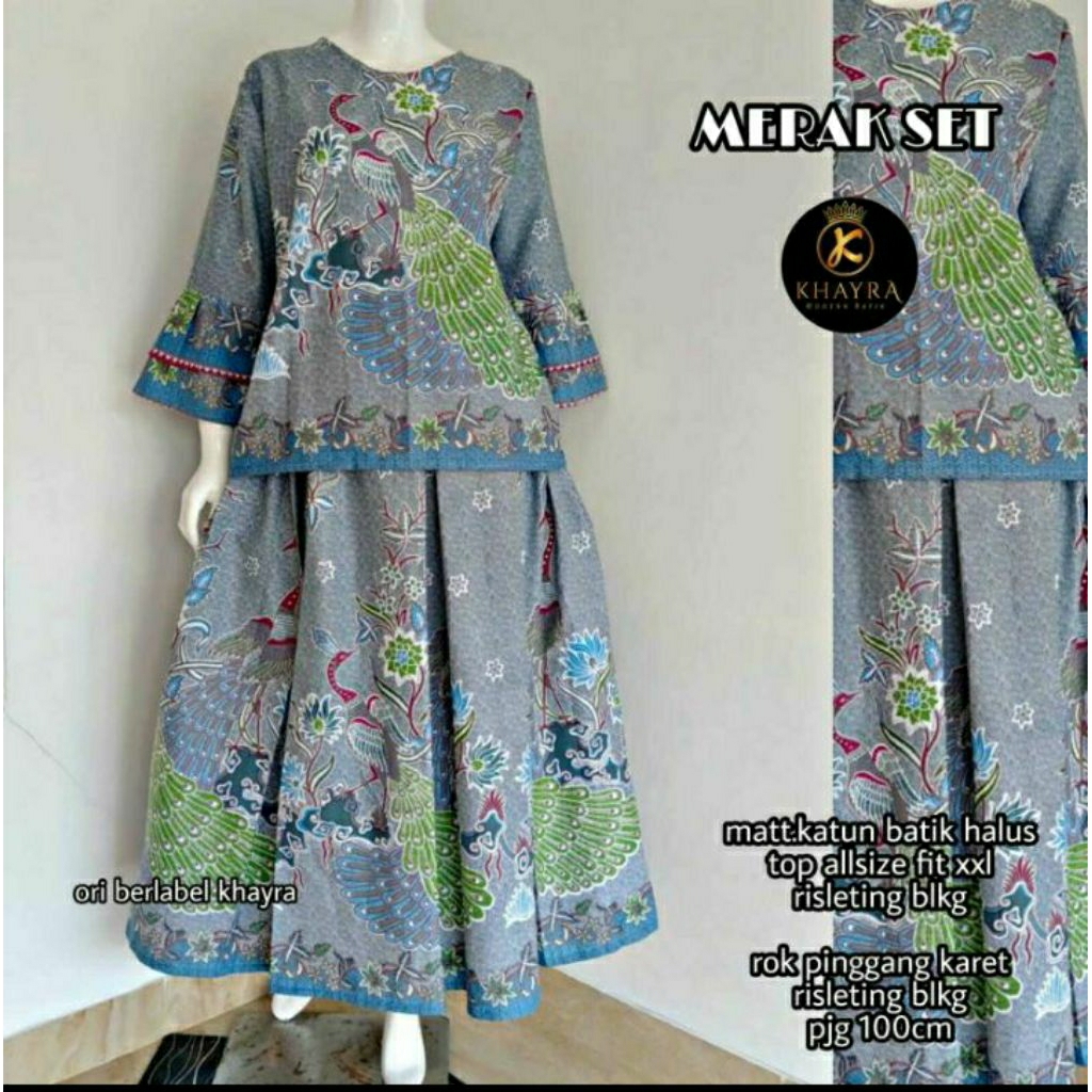 Merak Set Batik Solo Setelan Batik Wanita