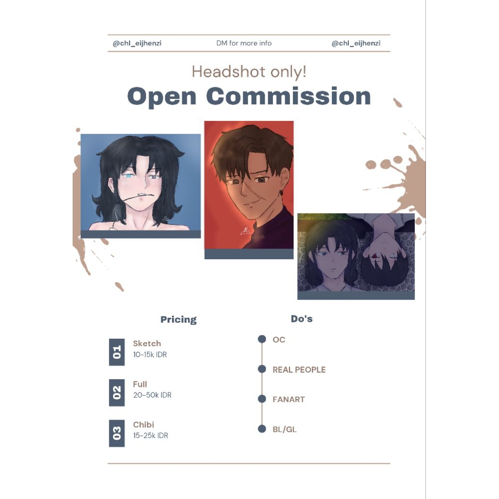 Commission open, jasa gambar chibi fanart