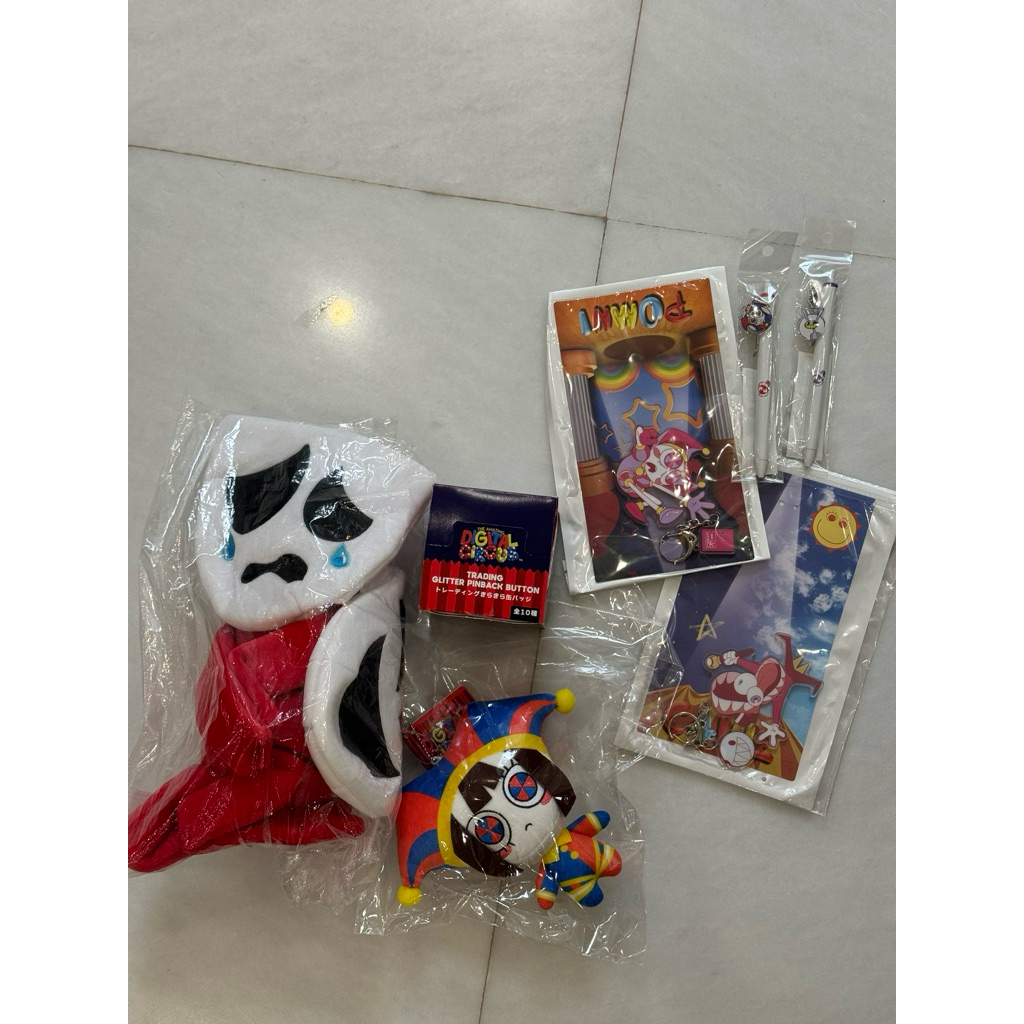 The Amazing Digital Circus Original Japan Pin Bros Plush Pen Akrilik Acrylic Keychain zooble caine b