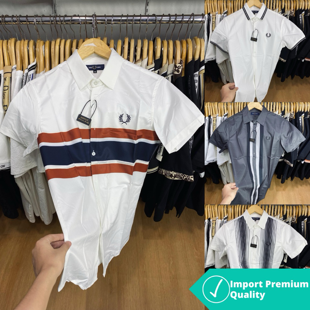 (BISA COD) KEMEJA IMPORT PRIA MIRROR QUALITY VVIP BRANDED ( kemeja import pria , kemeja pria branded