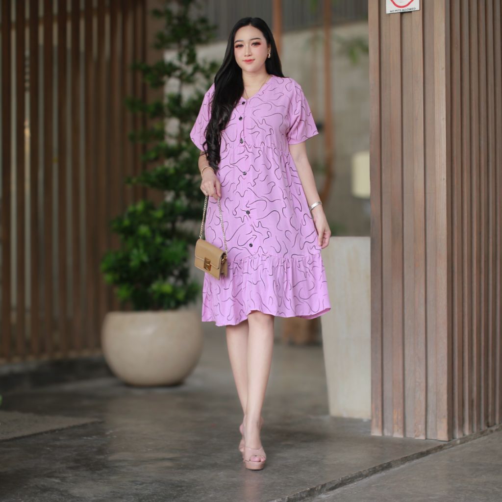 DASTER BUSUI KANCING WANITA KAIN RAYON PREMIUM LD 110 CM