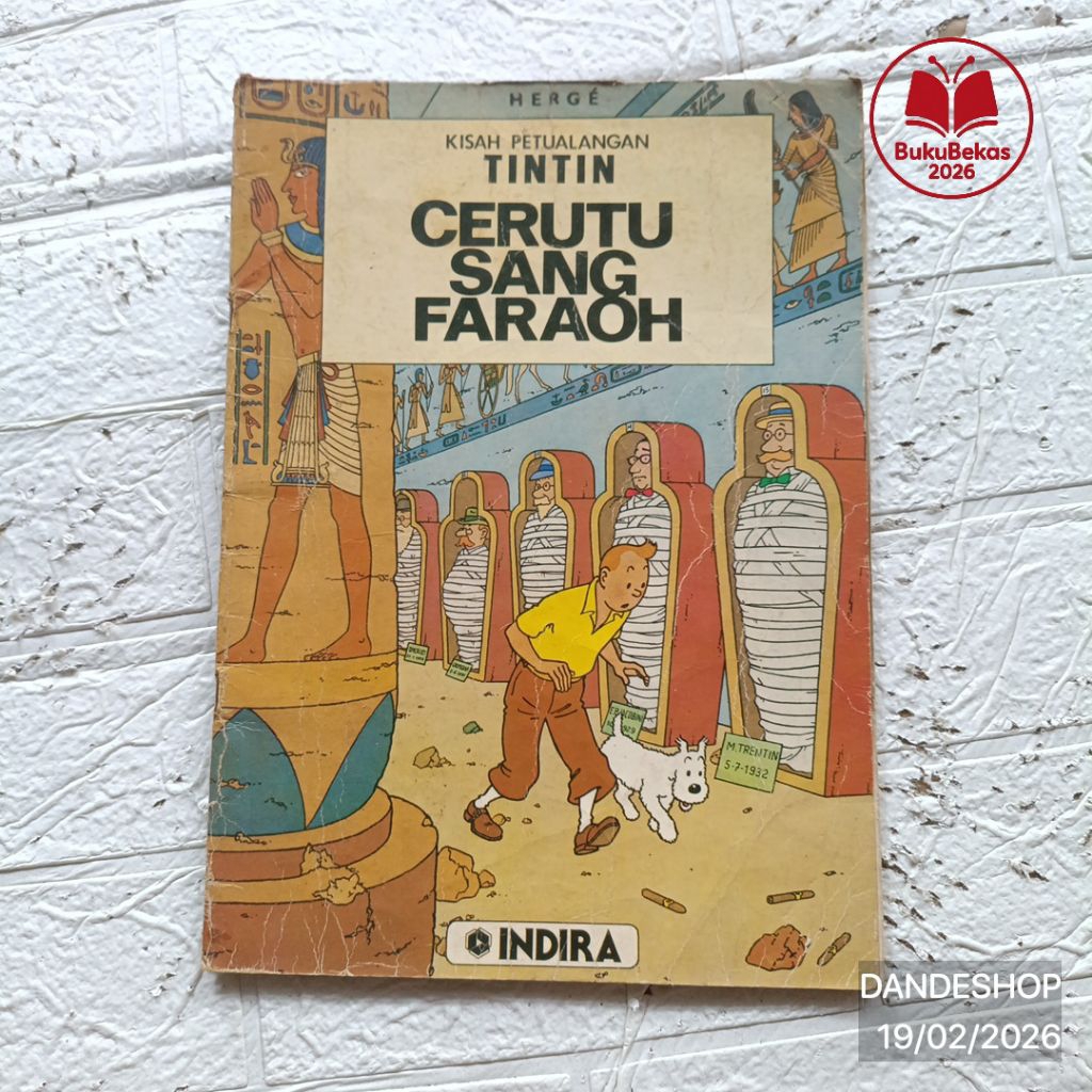 Kisah Petualangan TinTin Cerutu Sang Faraoh by Herge (Penerbit Indira) - Komik Klasik Eropa Bekas Ti