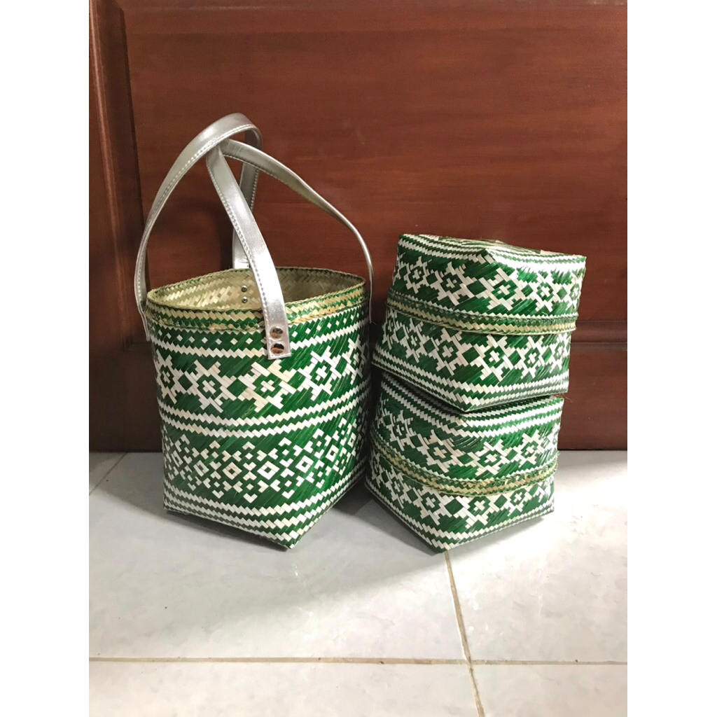 Tas keben bambu set isi 2