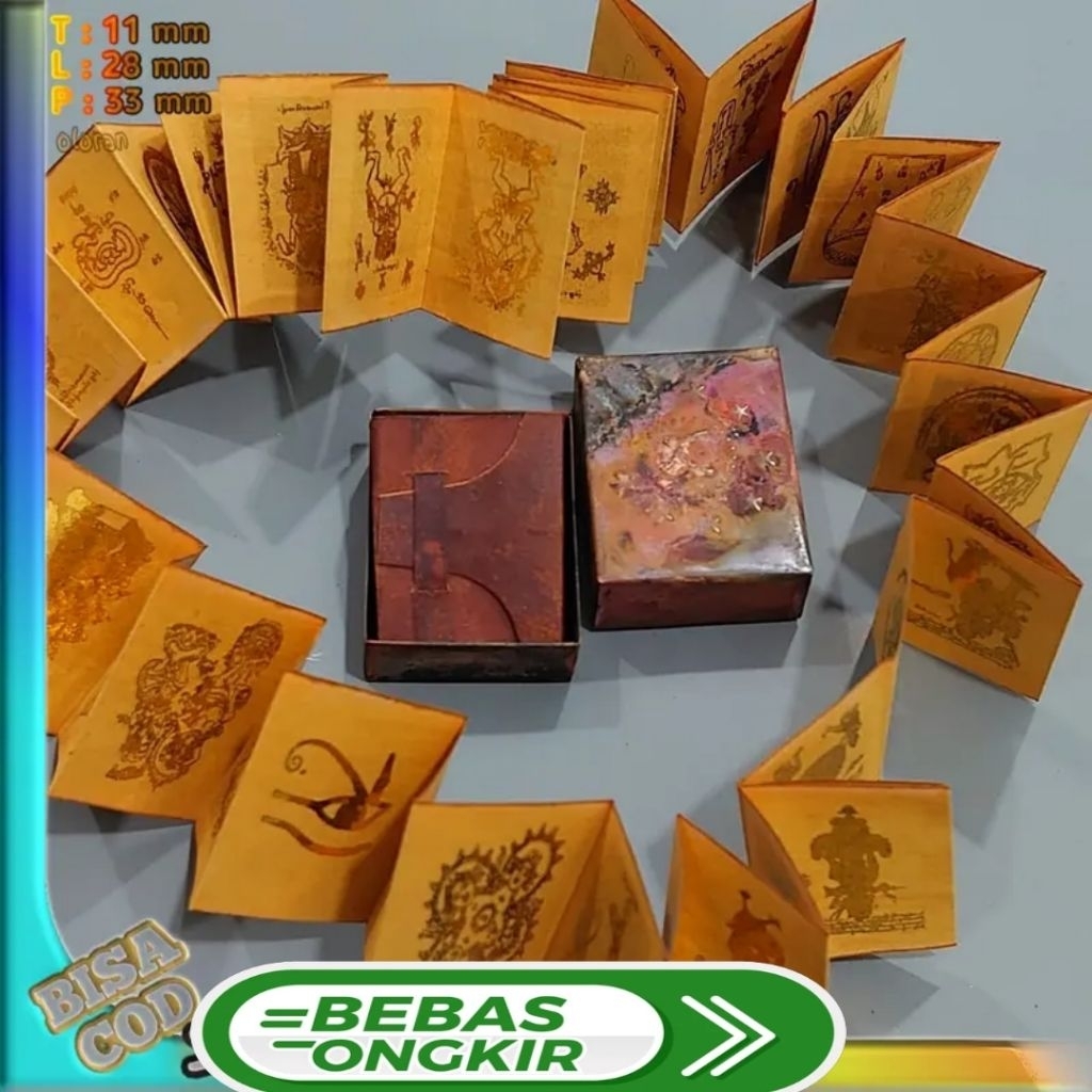 (COD) kitab andarun jawa oloran lipat tinta emas wadah K.A