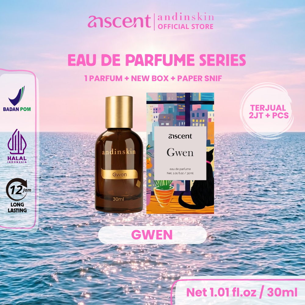 Andinskin Parfum Gwen Parfume Wanita Fresh Fruity Sweet Wangi Tahan Lama Halal & BPOM Original