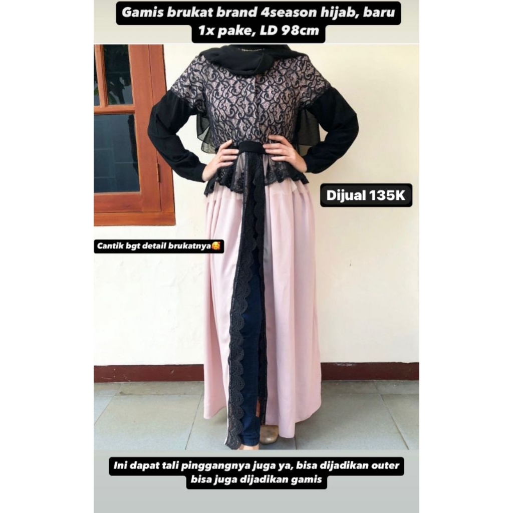 Abaya outer 4season hijab (preloved)