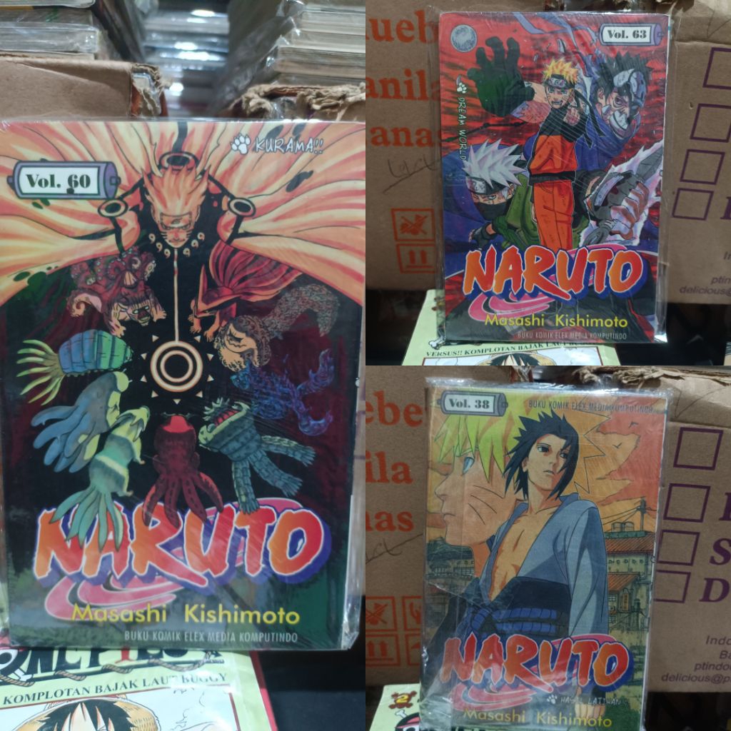 Komik Naruto 38,60,63 segel / komik Naruto vol 38,60,63 segel